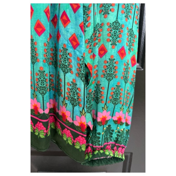 NWOT Anthropologie Siddhartha Bansal Lahiri Blouse in Green Motif Size Small - Picture 12 of 16